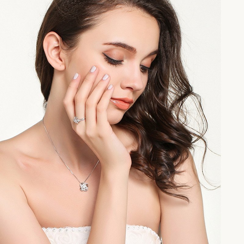 PARA MEU AMOR 💝 - COLAR DE PRATA 925 COM ROSA REAL