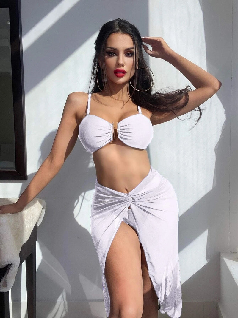 Kit 03 Peças Moda Praia Sexy Beach 2023